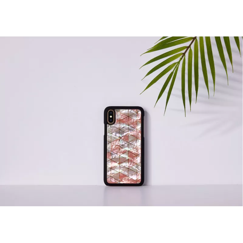 Protective smartphone case iKins for iPhone XS / iPhone X, diamond pattern, black