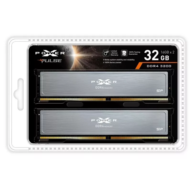 DDR4 Desktop Memory Silicon Power XPOWER Pulse 32 GB (2x16 GB) 3200 MHz CL16 288-pin DIMM 1.35 V