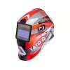 Welding helmet YATO YT-73921 with auto‑darkening filter, shade 9–13, PC housing, viewing area 4.3×9.8 cm, battery 3V