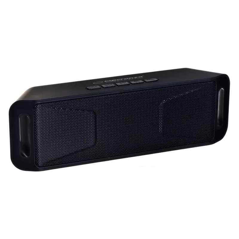 Stereo portable speaker ESPERANZA FOLK Black — 6 W RMS, Bluetooth, MicroSD, LiPo battery