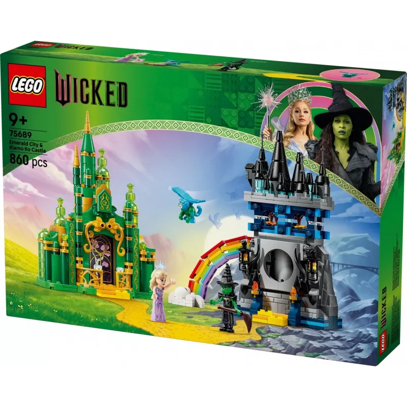 LEGO building set Wicked 75689 — Emerald City and Kiamo Ko Castle playset
