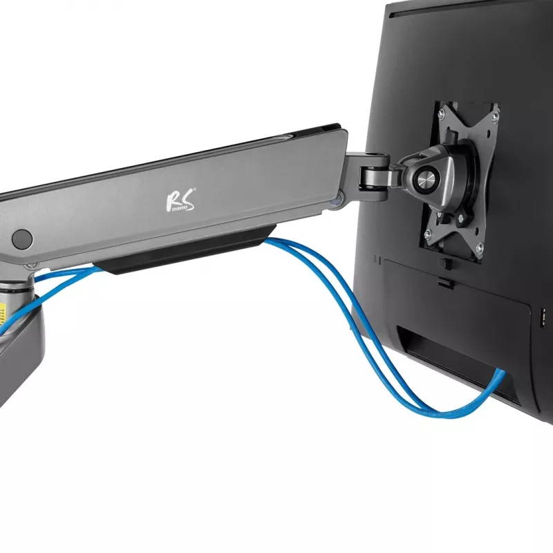 NanoRS Gaming Monitor Mount 17-32 with RGB LED Lighting Desk Mount Height Adjustable Swivel Tilt Max. 9kg VESA 75x75 / 100x100