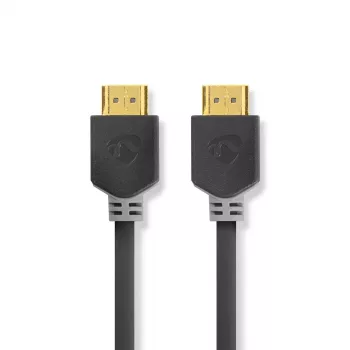 Nedis Premium High Speed 2 m HDMI Kabel mit Ethernet, 4K, 3D unterst&uumltzt: 1080p und h&oumlher, 3D, 4K und Deep Color Kontakte: vergoldet Kabell&au