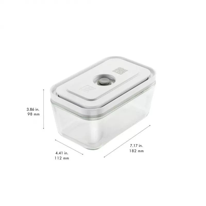 Food storage box ZWILLING FRESH & SAVE Rectangular glass/plastic set 3 pcs, 0.35/0.75/1.6 L, airtight, microwave/oven/fridge safe