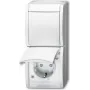 BUSCH JAEGER 2601/6/20 EBW-54 - Type F - 2P+E - White - IP44 - 250 V - 16 A