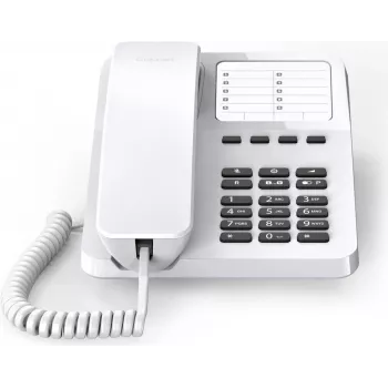 Gigaset DESK 400 - Analoges Telefon - Kabelgebundenes Mobilteil - 10 Eintragungen - Weiß (S30054-H6538-R102)