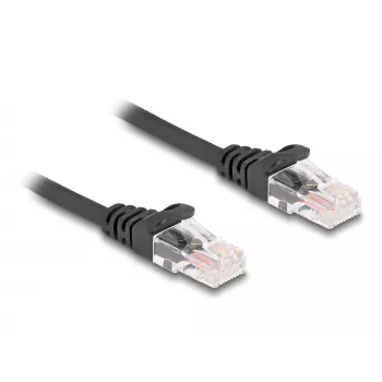 DeLOCK RJ45 Coiled Cable male to male Cat.5e 3 m black