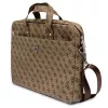 Laptop bag GUESS GUCB15P4TW 16 inch brown Saffiano with 4G triangle logo
