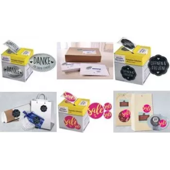 Label stickers Avery Promotion Labels 3845 — Black rectangular self-adhesive promotion stickers