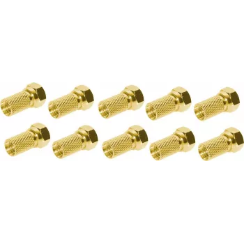 Coaxial Connector F-type ShiverPeaks BS85008-10AG Male 10 pcs