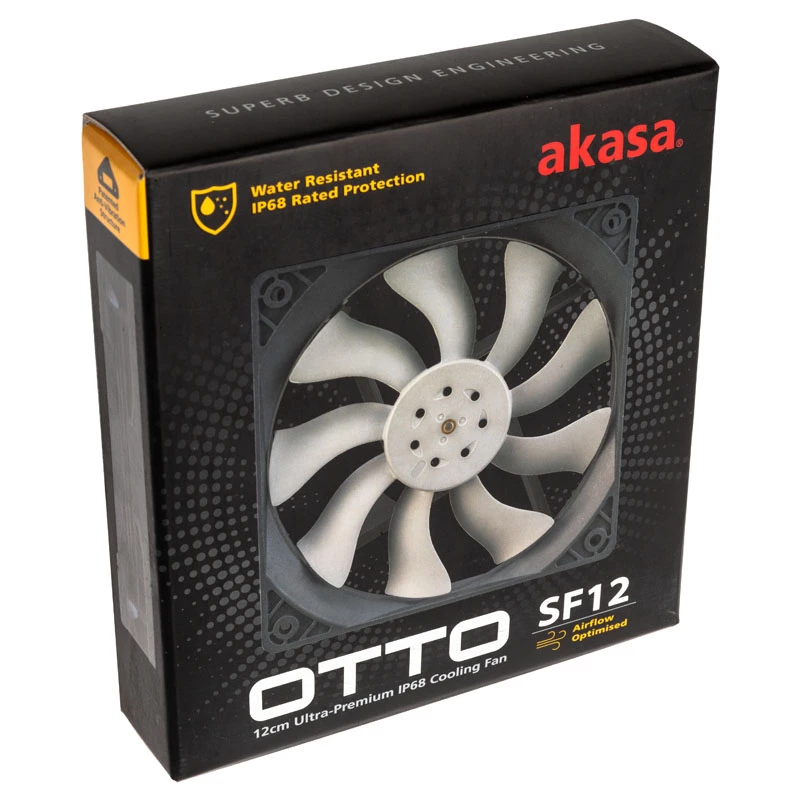 Fan Akasa OTTO SF12 Computer case Fan 12 cm Black Grey