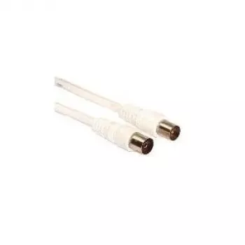 Wentronic Goobay Antenna Connection Cable, White, 10 m - IEC/Coax Plug IEC/Koax-Socket (11514)