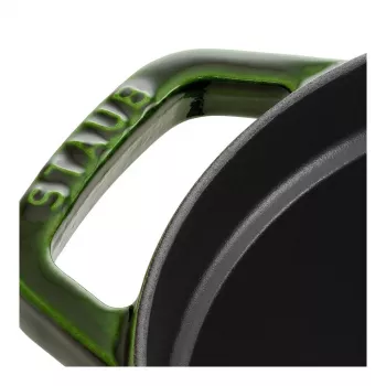 Staub La Cocotte 33 cm Oval Cast Iron Dutch Oven, Basil Green