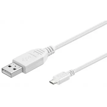 Microconnect USBABMICRO3W USB cable USB 2.0 3 m USB A Micro-USB B White