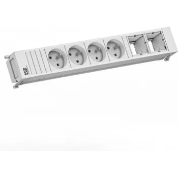 Power strip Bachmann 916.717 – 4x UTE sockets, 2x Cables/Modules, 0.2 m cable