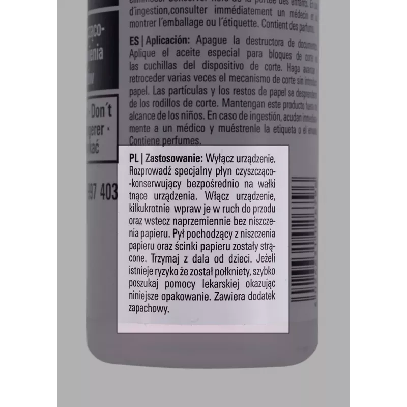 Lubricating oil HSM 1235997403, 0.25 L, transparent/white, single pack
