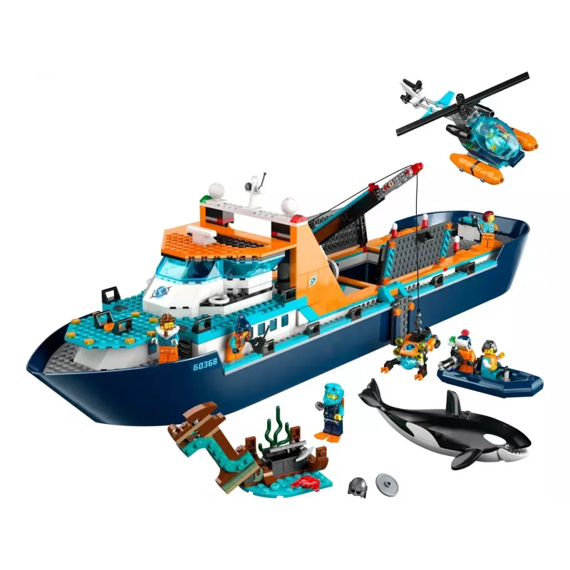 Construction toy LEGO City Arctic Exploration Ship 60368 — 815 pieces, 7+ years, includes 4 minifigures