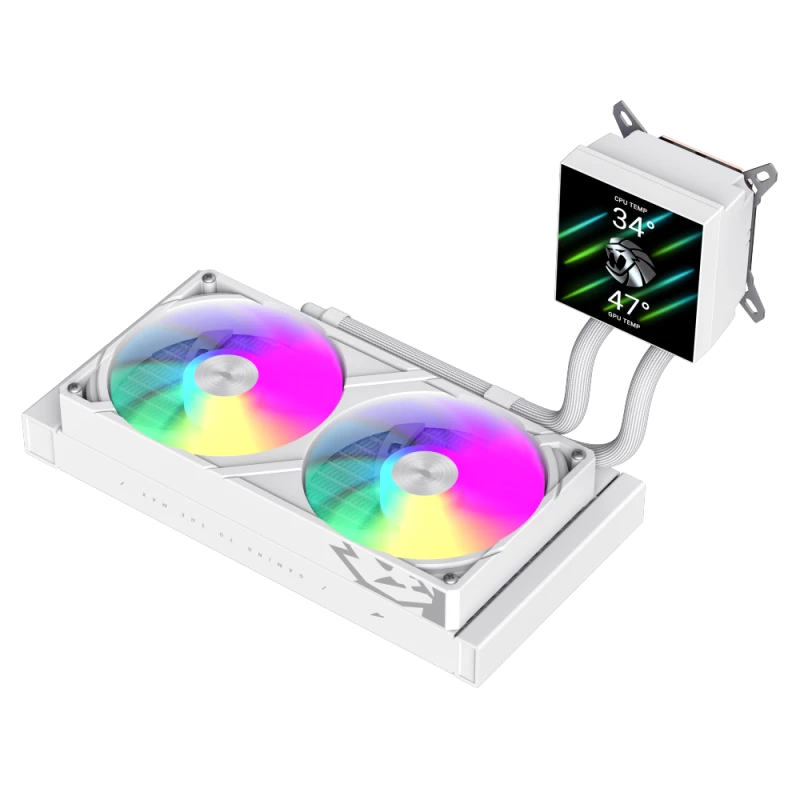 Gamemax CPU Liquid Cooler | GLACIER 240 LCD WH | Intel, AMD