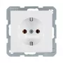 Socket outlet Type F berker 47436089, 16 A, 250 V, white, duroplast housing