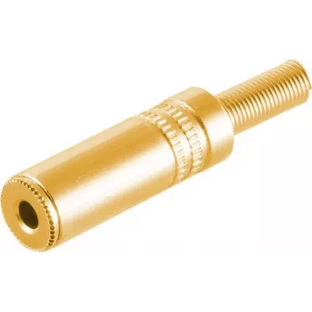 3.5mm Stereo Connector ShiverPeaks 51210-MG Gold-Plated Metal, 3.5 mm audio jack