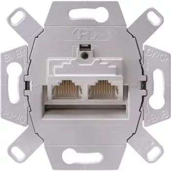 Socket outlet 2 x RJ-45 JUNG UAE 8-8 UPOK6