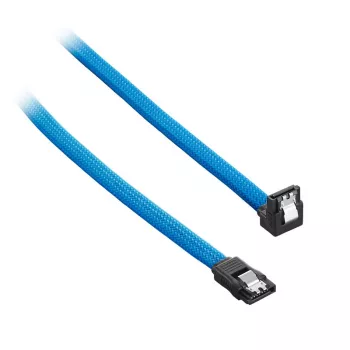 CableMod ModMesh - SATA-Cable - Serial ATA 150/300/600 - SATA (W) right-angled to SATA (W) - 60cm - Light Blue (CM-CAB-RSAT-N60KLB-R)