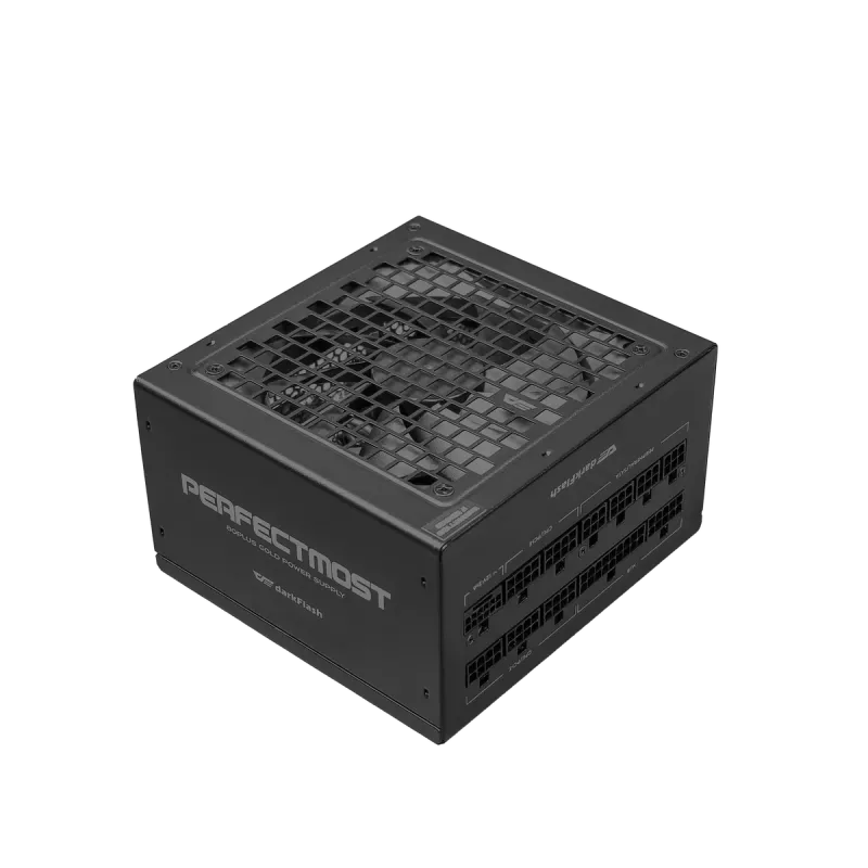 Power supply DarkFlash PMT1250 Black — ATX desktop PSU, 1250W, sleeved cables