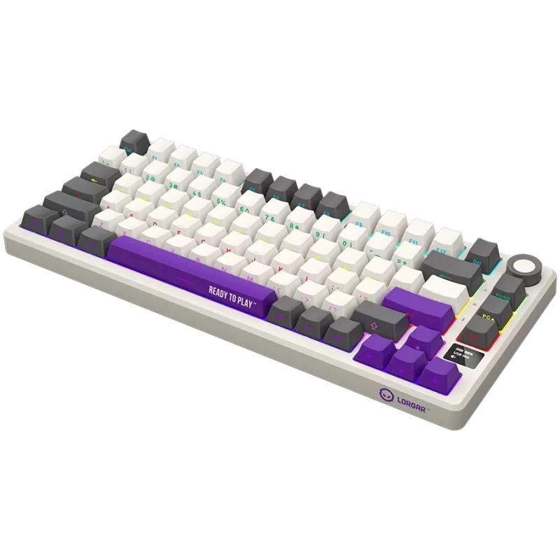 LORGAR KBP7075W, Wireless 75% Mechanical Gaming Keyboard Pro, Beige, EN layout
