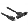 USB Cable DeLOCK 85245 USB 2.0 0.25 m Micro-USB B Black