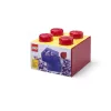 LEGO Brick 4 Red Transparent – 4x2 stud transparent red building brick