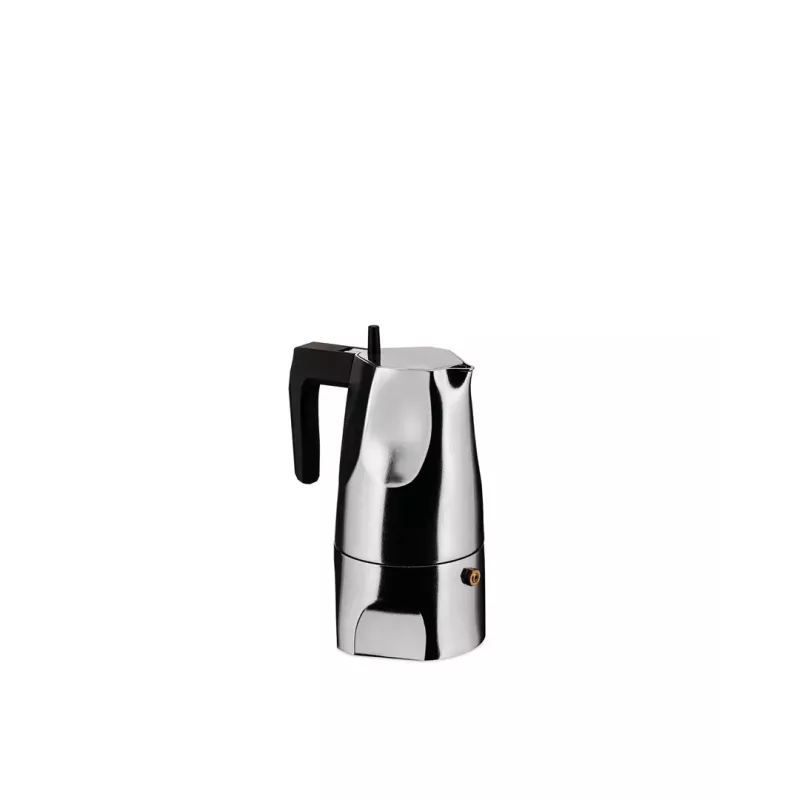 Alessi MT18/3 Espresso Machine Ossidiana, Stainless Steel, Alu, 3.5 x 18.5 x 40.5 cm