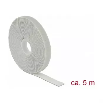 Hook-and-loop fastener tape DELOCK 18276, grey, 13 mm x 5 m, 1 pc