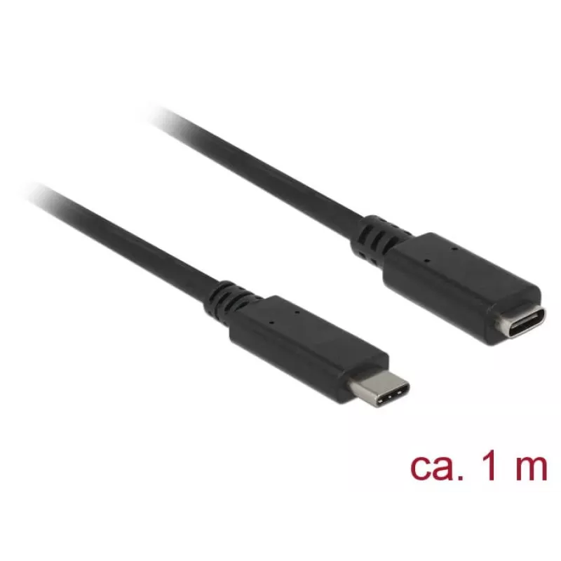 USB Cable DeLOCK 85533 USB 3.2 Gen 1 1m USB C Black