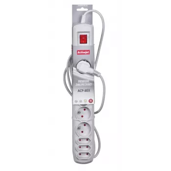 Activejet APN-8G/1,5M-GR power strip with cord