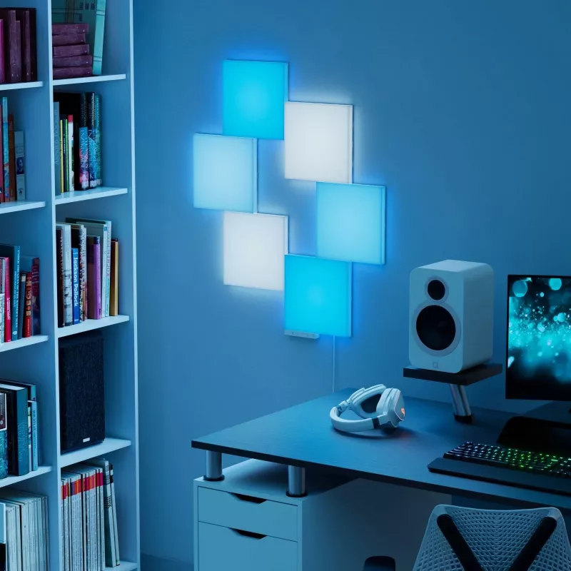 LED panel light Nanoleaf N8100K02-6BS — Square RGB, 6 pcs, AC 100–240 V, wall mount