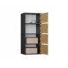 ALMA CHEST OF DRAWERS, ANTHRACITE/ARTISAN OAK