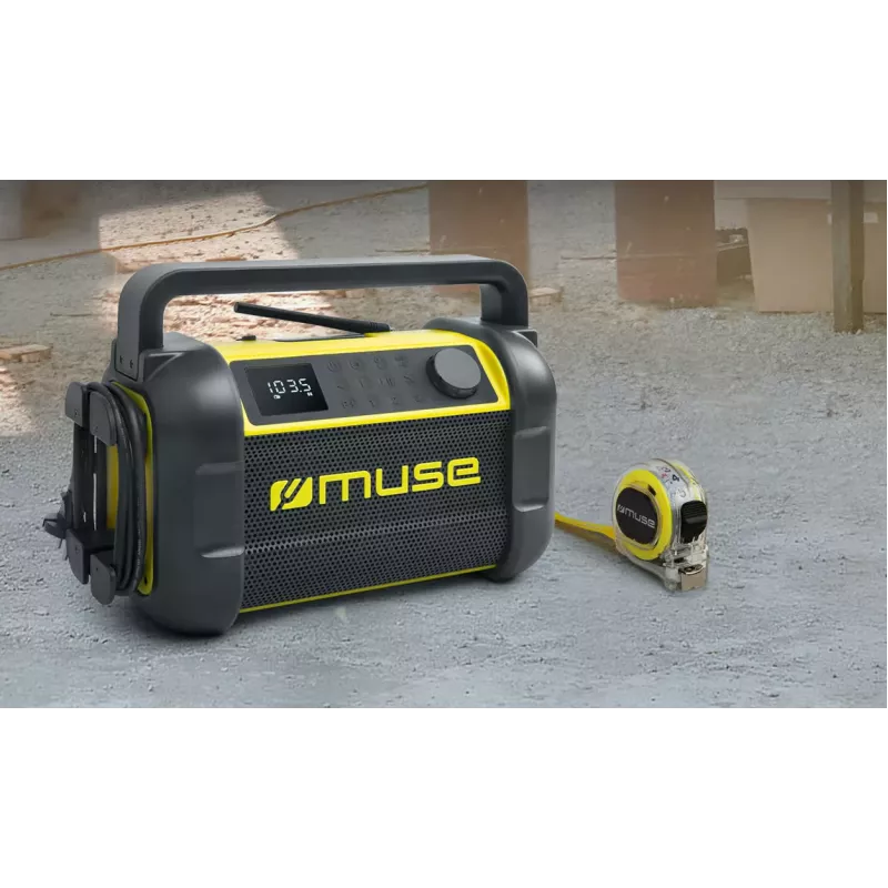 Portable radio Muse M-928 BTY with digital tuner FM, 20W, USB-C, black/yellow