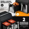 Hot air fryer ProfiCook PC-FR 1287 H — double 8 L, 2200 W, touch LED, black/stainless steel