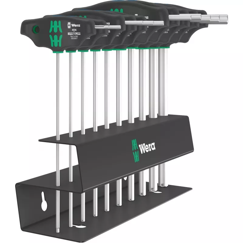 Screwdriver Set Wera 454/10 HF Imperial 2 — 10-piece precision screwdriver set, imperial (inch) sizes