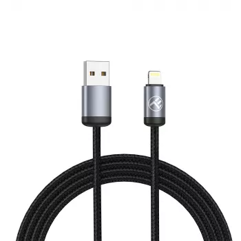 USB to Lightning cable Tellur TLL155761, 1 m, 3 A, black