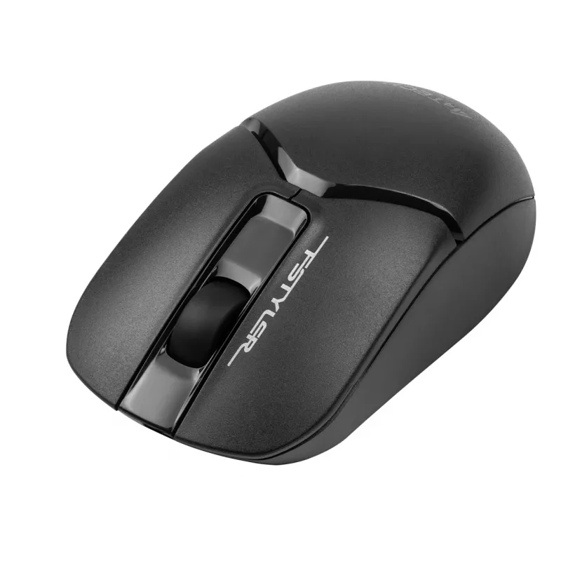 Wireless optical mouse A4Tech FM12S Black — 1200 DPI, RF nano receiver, 3 buttons, AA battery