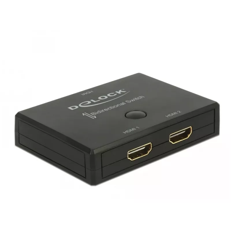 DeLock HDMI 2 - 1 Switch bidirectional 4K 60 Hz - Video/Audio-Switch - 2 x HDMI - Desktop