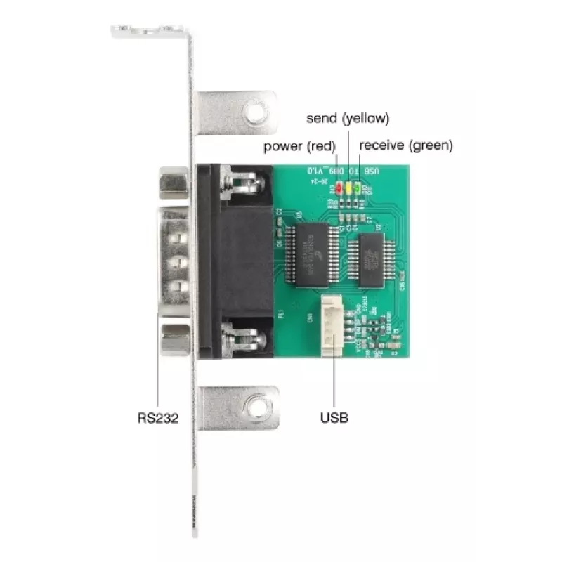 DeLOCK 90892 serial converter/repeater/isolator USB 2.0 RS-232 Green Stainless steel
