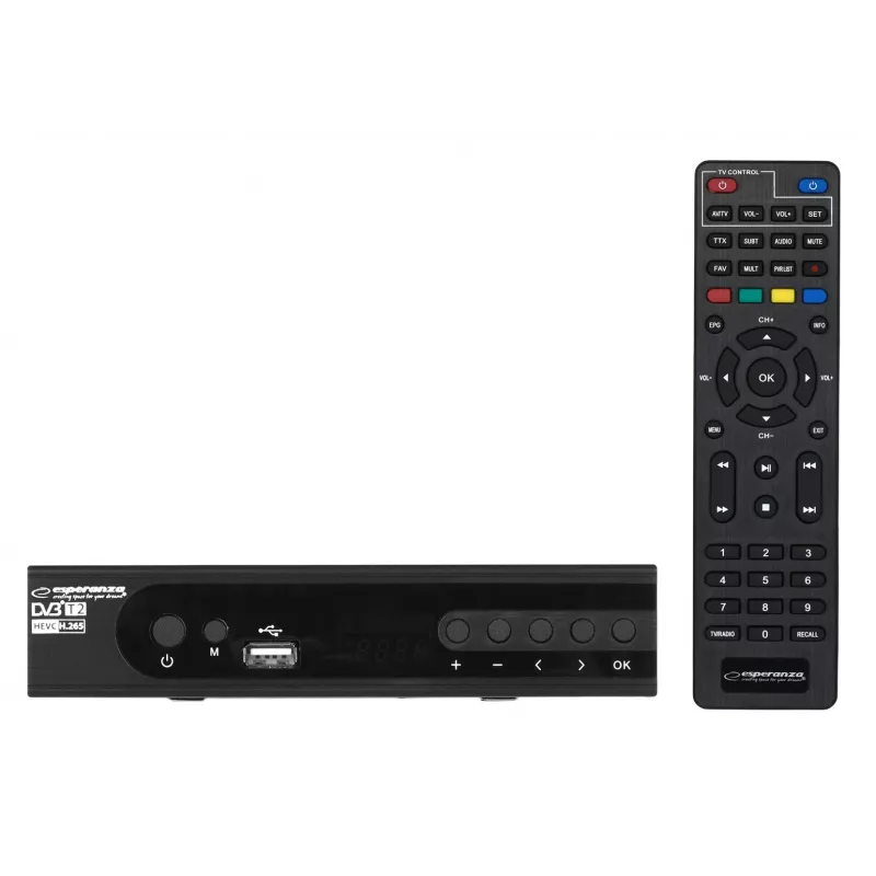 Dekoder Tuner TV DVB-T2 Hevc H.265 Cable HDMI