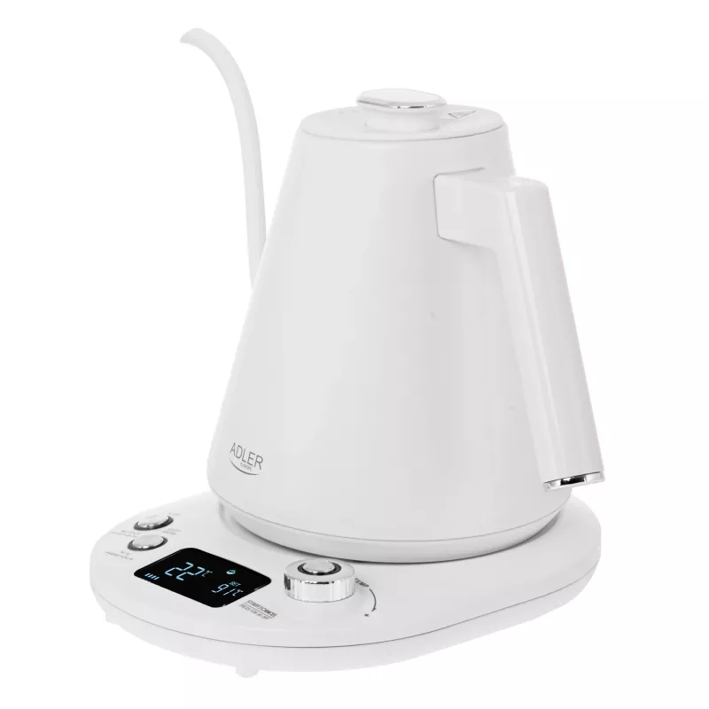 Metal kettle Adler AD 1349w 1.0 L long spout, stovetop kettle