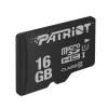 MicroSDHC memory card PATRIOT PSF16GMDC10 — 16 GB, Class 10, UHS-I (U1), 80 MB/s, black
