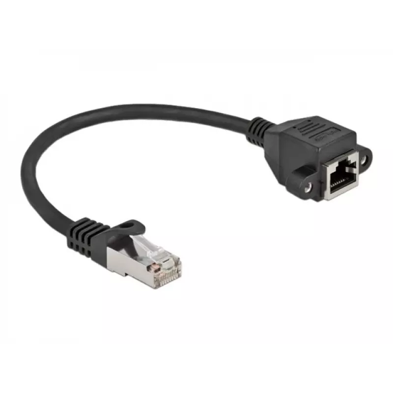 Network Extension Cable DeLOCK Cat.6A 25 cm Black