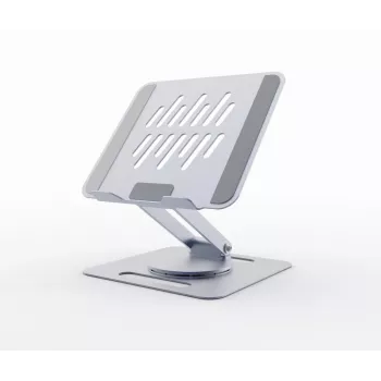 Notebook riser stand GEMBIRD NBS-DR1-01 — rotating base, adjustable height, Space Grey