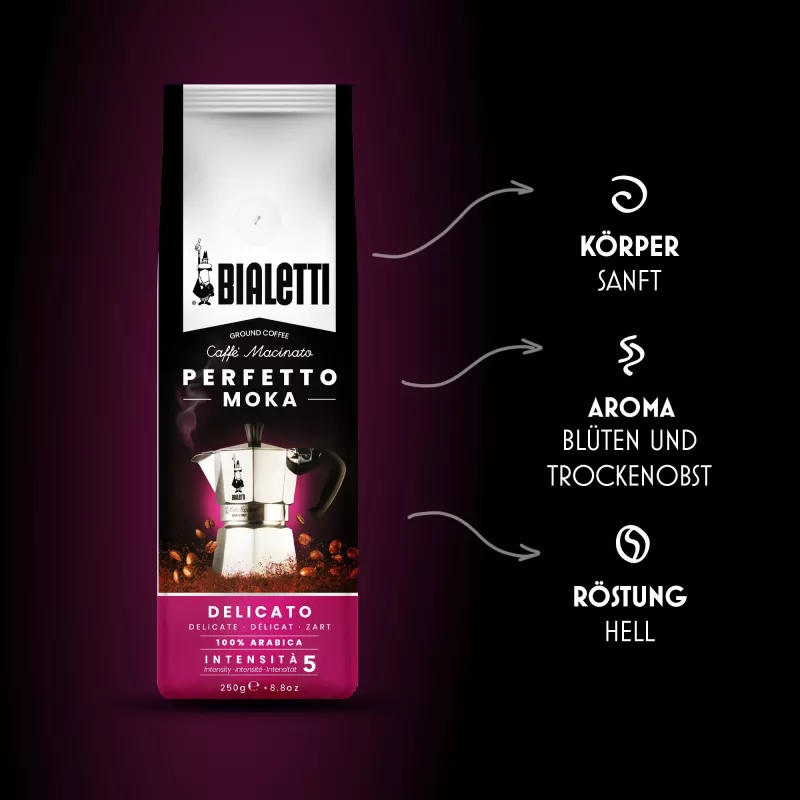 Ground Coffee Bialetti Perfetto Moka Delicato 250g
