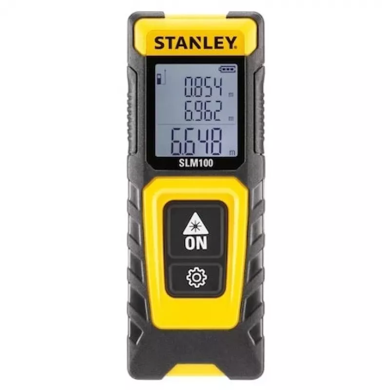 Distance meter STANLEY SLM100 — laser range 30 m, compact handheld measuring tool
